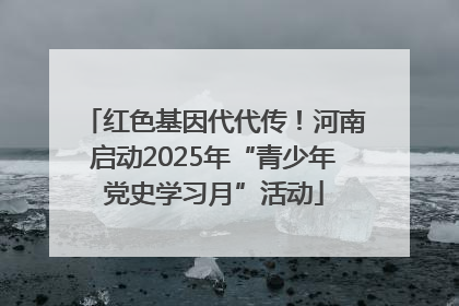 红色基因代代传！河南启动2025年“青少年党史学习月”活动